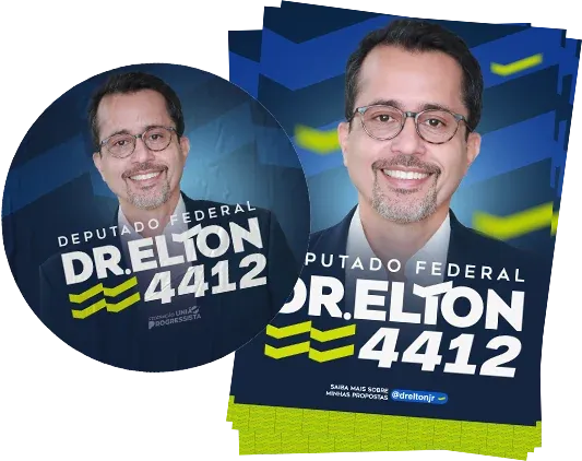Adesivo e santinhos do Dr. Elton 4412